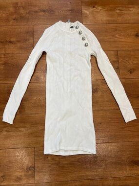 Balmain Ribbed Knit Dress